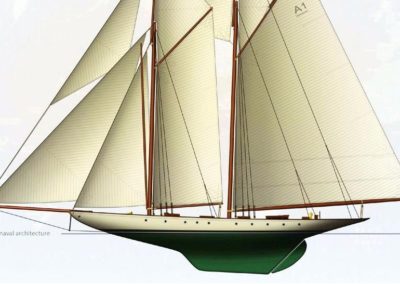 121' 2012 Herreshoff Two Masted Topsail Gaff Schooner Project | US $4,943,065